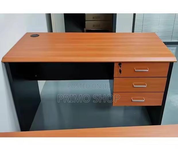 Office Desk : Modern Office Desk Featuring a Wooden-Finish Top - thumbnail 7
