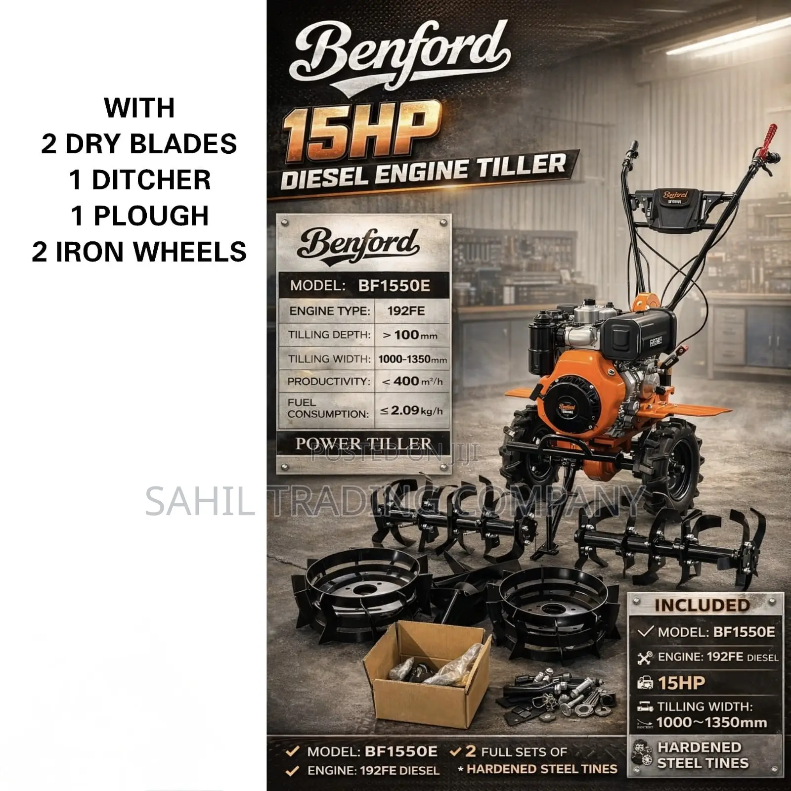 Benford Power Tiller 15hp Diesel