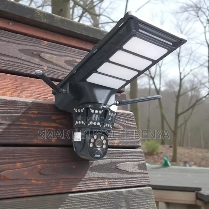 Plug and Play 4g PTZ Rotating Dual Lens Solar Camera Solar Streetlight