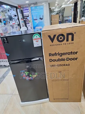 Von 125l Double Door Direct Cool Refrigerator (Model: VRT-125drag).