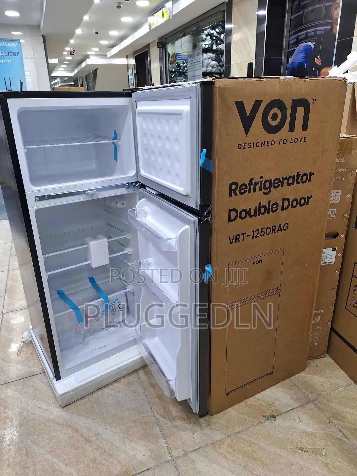 Von 125l Double Door Direct Cool Refrigerator (Model: VRT-125drag).