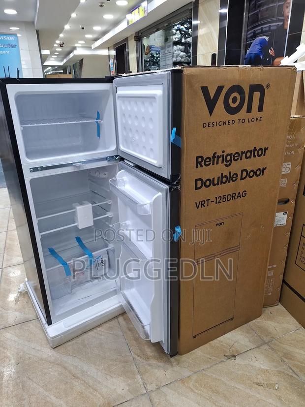 Von 125l Double Door Direct Cool Refrigerator (Model: VRT-125drag). - thumbnail 2