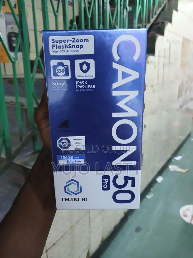 New Tecno Camon 50 256 GB Silver - main view