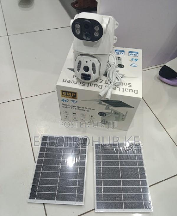 Ubox Dual Lens Dual Screen Solar Power 4g 6mp Cctv Outdoor Camera