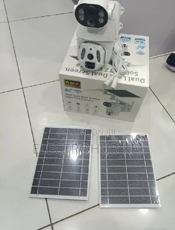 Dual Lens Solar Powered 4g Ubox Camera Full Hd 6mp Cctv
