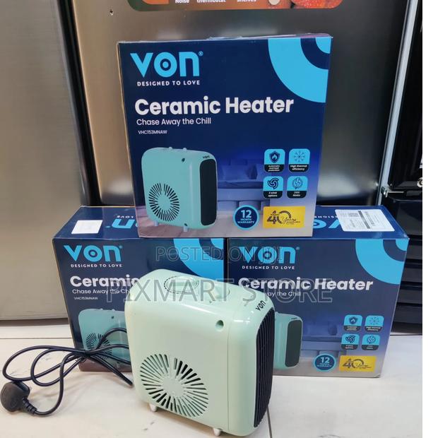 Von Vhc153mnaw 1500w Ceramic Heater With Thermostat