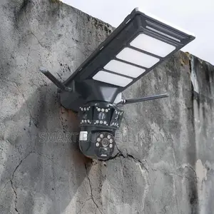 Weatherproof 4g PTZ Rotating Dual Lens Solar Camera Solar Street Light