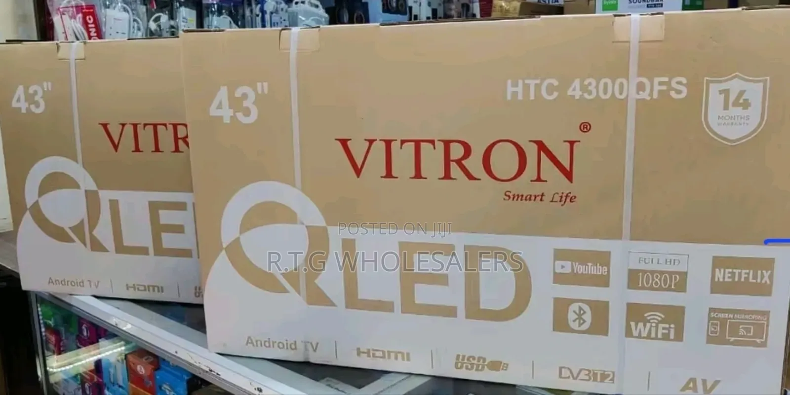 Vitron 43in Qled Full Hd Smart Tv Bluetooth