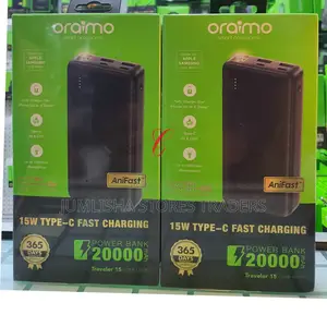 Oraimo 15 Opb-1201p *15w 20,000mah*Fast Charging Powerbank