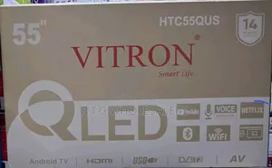 Vitron 55‐Inch Qled Android Tv – Smart, Bt, Vibrant Display