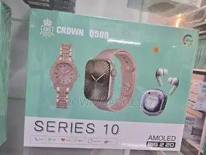 Crown Q500 Smart Watch Combo With Wireless Earbuds