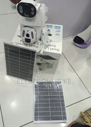 Ubox 6mp 4g Outdoor Dual Lens Solar Cctv Ptz 2 Solar Panel