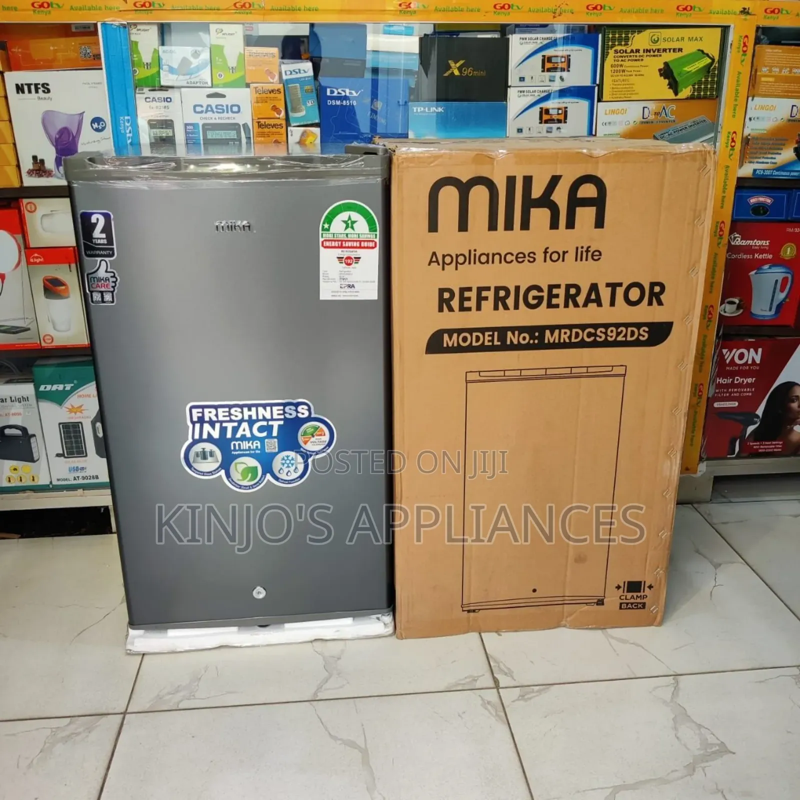 Mika 92litres Double Door Fridge
