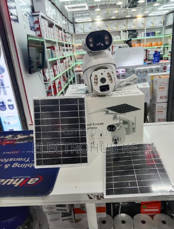 6mp Hd Resolution 4g Ubox Dual Lens Solar Ptz Cctv Camera