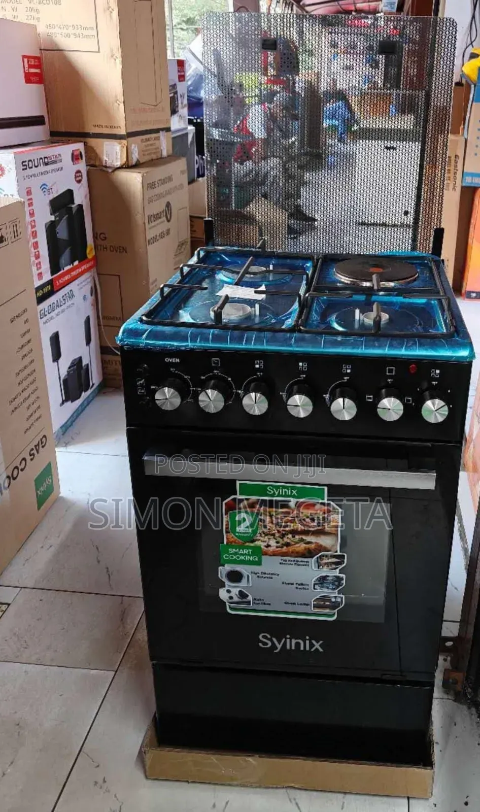 Syinix 50by 50 Standing Cooker With Electric Oven