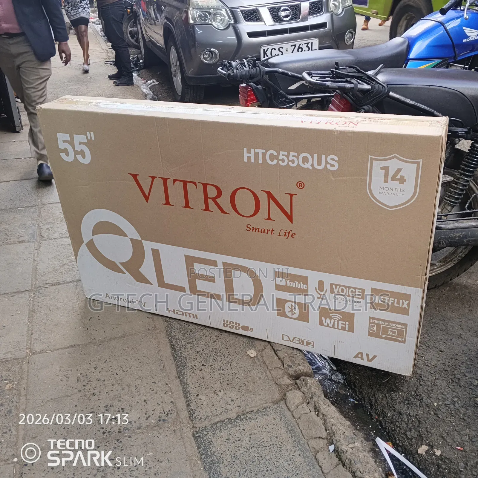 Vitron 55inch Htc55qus Qled Frameless Led Tv (14months Warranty)