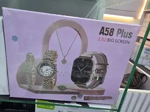 A58 Plus 2.02" Smartwatch With Jewelry Analog Watch