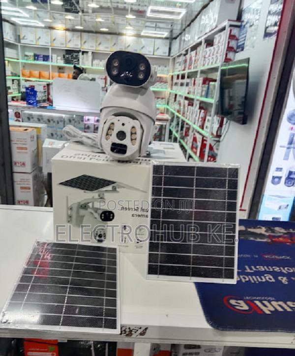 Full Color 6mp Hd Resolution 4g Ubox Dual Lens Solar Ptz Cctv