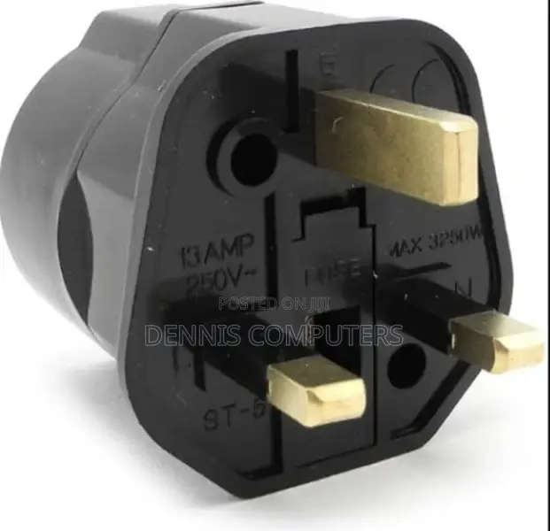 Multi Black Fused Uk Adaptor