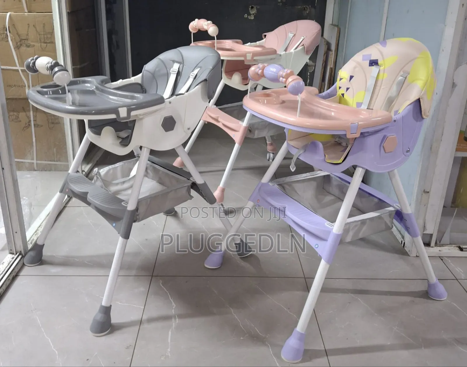 2-in-1 Foldable Baby High Chair and Feeding Table
