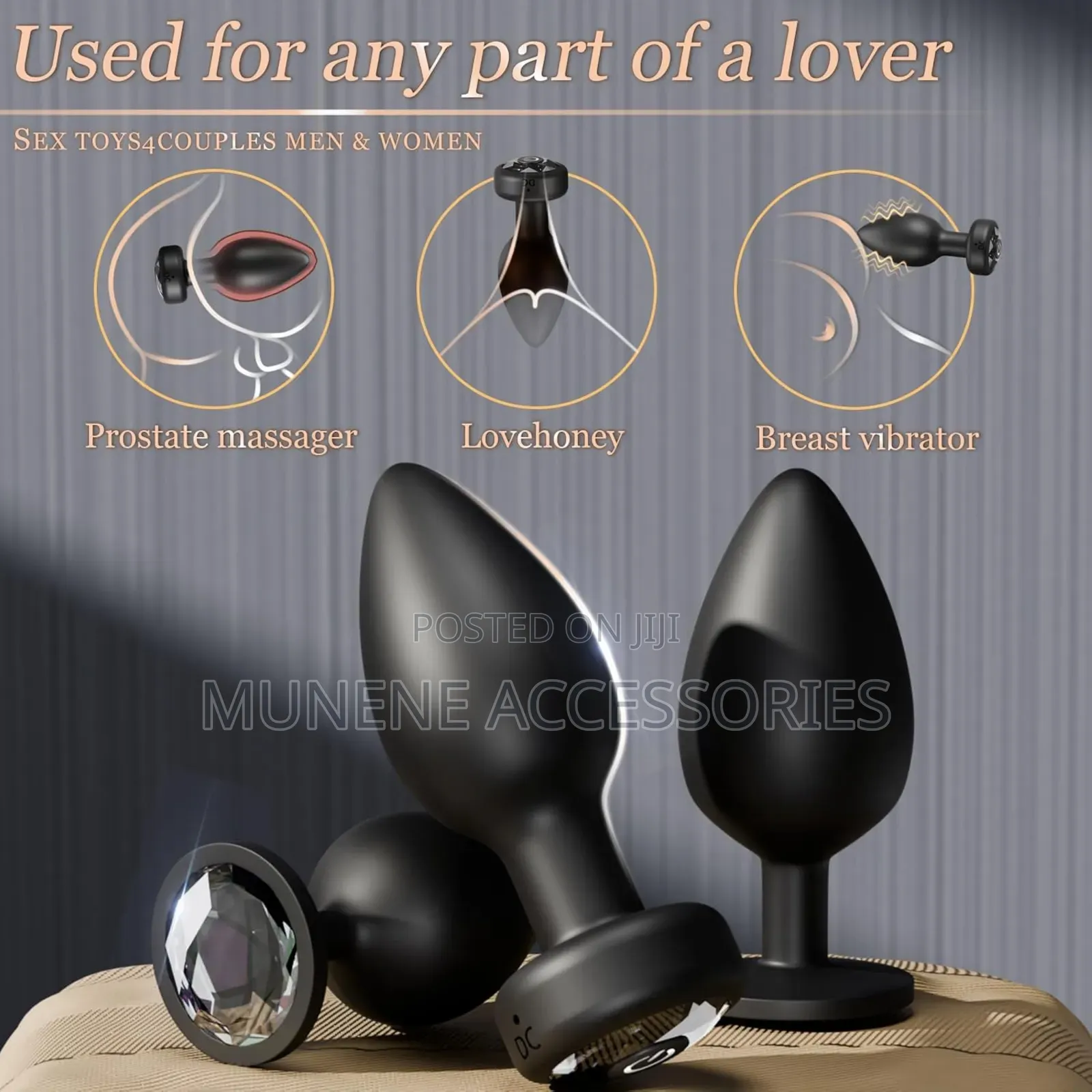 Anal Butt Plug Vibrator Rechargeable With App Control Sex Toy Unisex