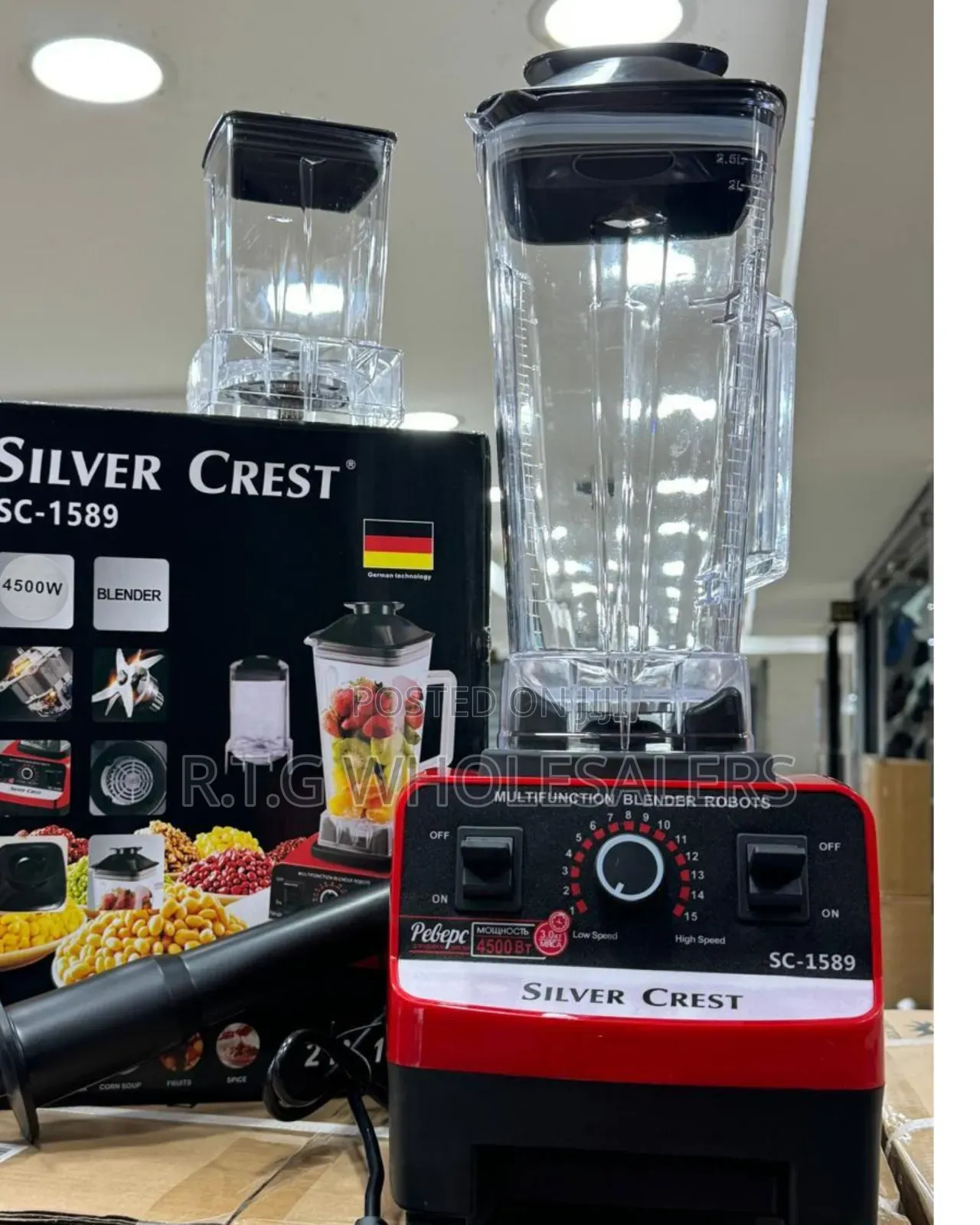 Silver Crest 2-in-1 Commercial Blender – Powerful Versatile
