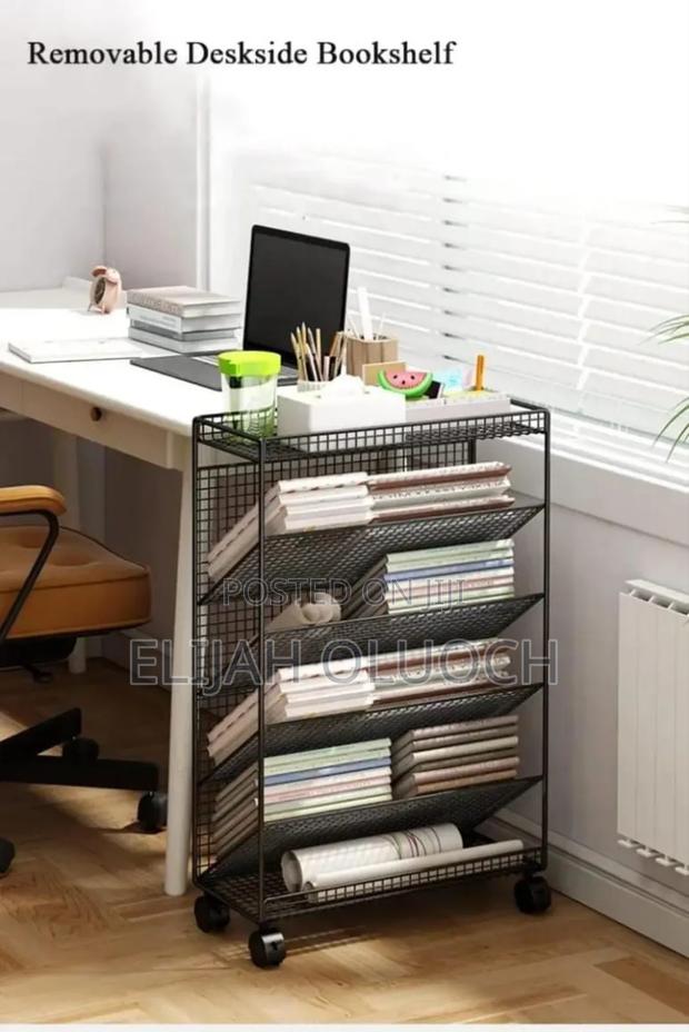 Multipurpose Bookshelf Stand With Wheels - thumbnail 4