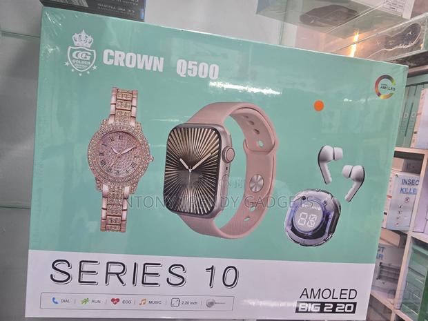 Crown Q500 Bluetooth Smartwatch With Earbuds & Watch - thumbnail 2