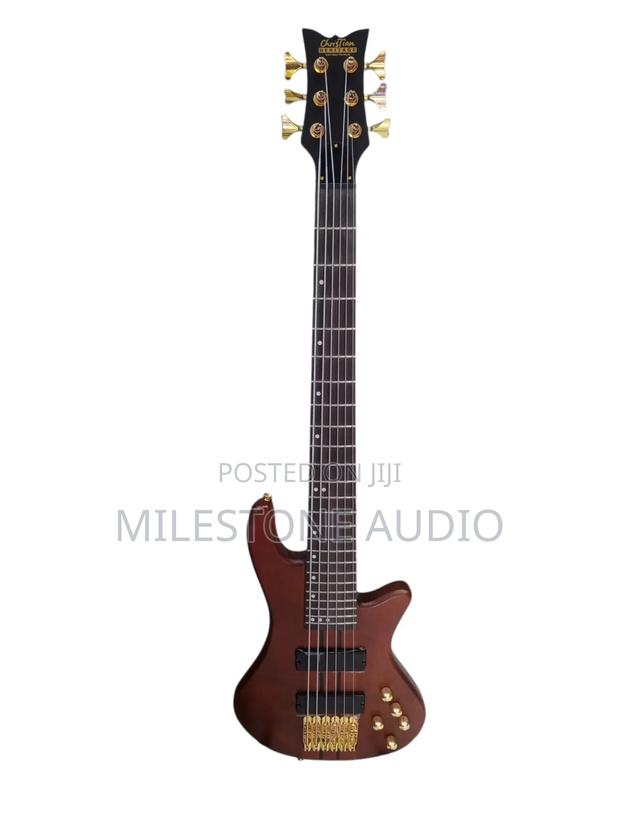 Christian Heritage Active 6 Strings Bass Guitar Gold Knobs - main view