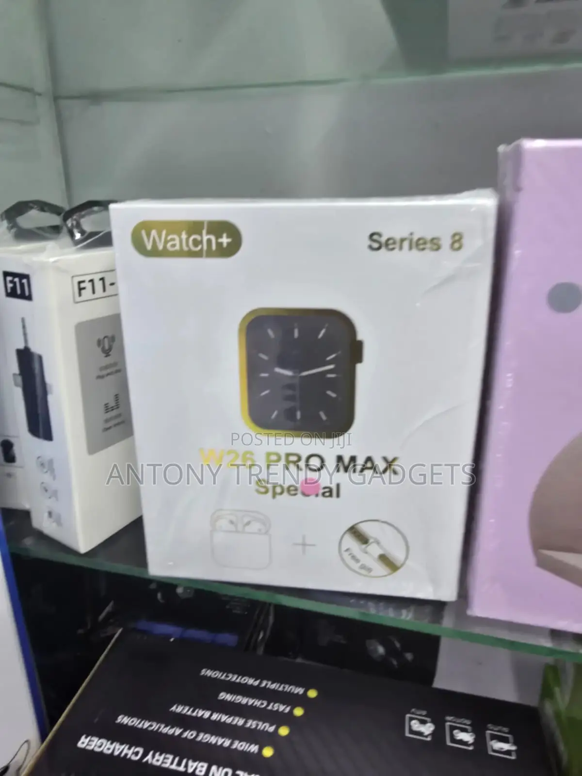 W26 Pro Max Series 8 Smartwatch Combo Pack, Wireless Earbuds.