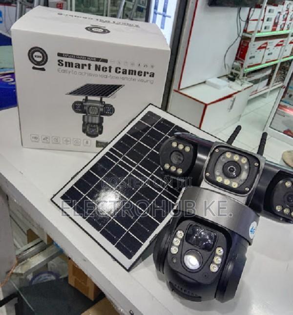 V380pro 4g Cctv Camera Tripple Lens Solar Security Ptz