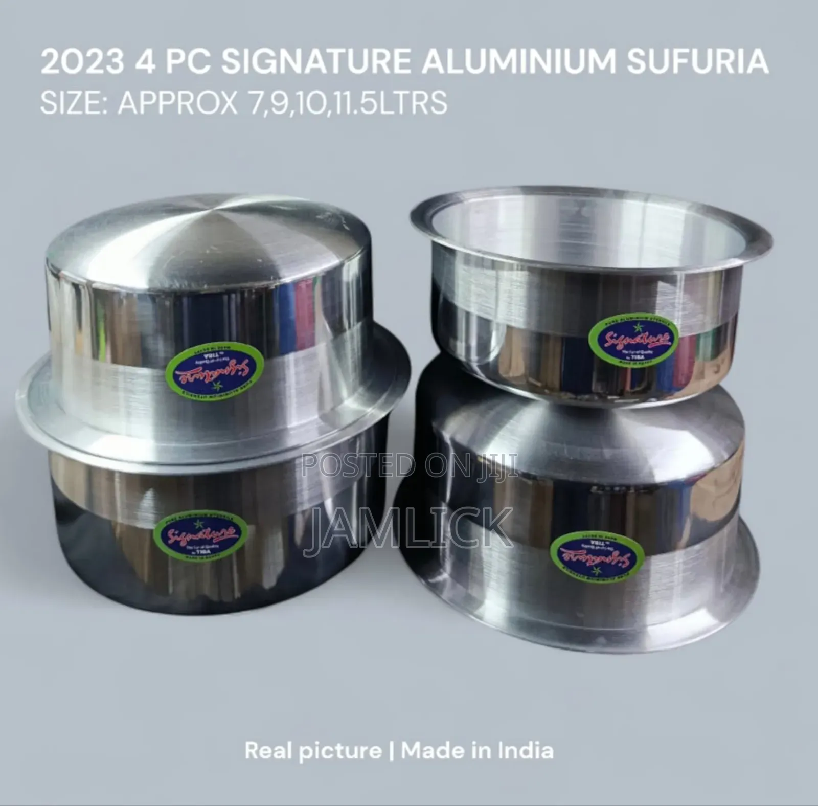 4pcs Set Signature Aluminium Sufuria - Bn