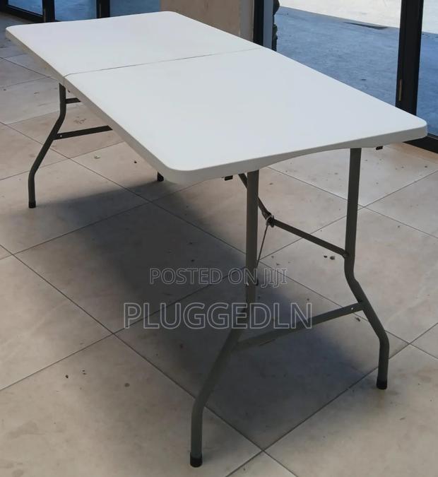 Portable White Plastic Folding Table 1.5m.