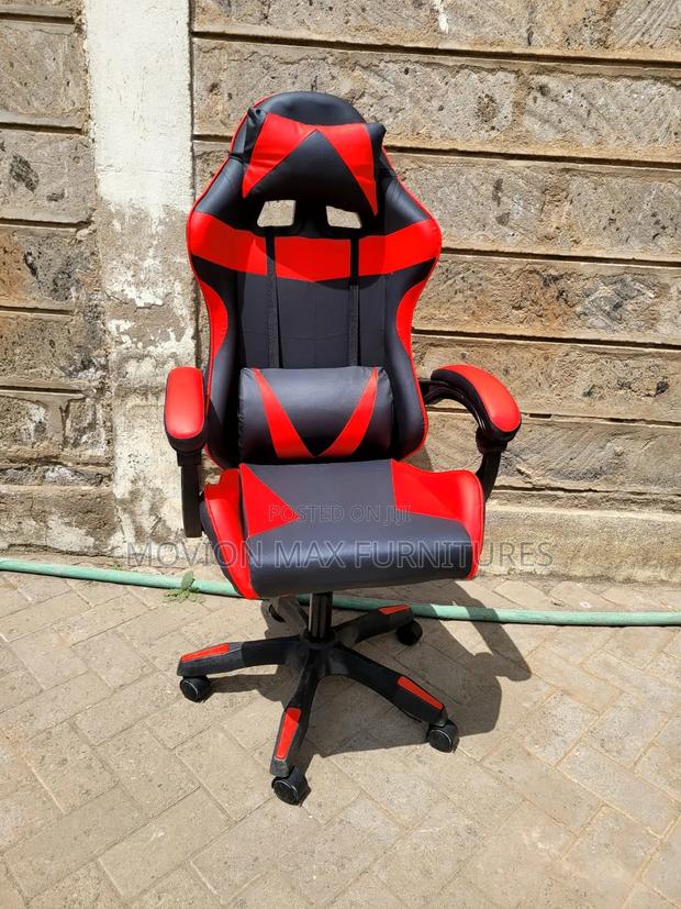 Black Adjustable Gaming Seat Chair - main view