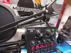 V8 Live Sound Card, Bm800 Condenser Microphone With V8 Sound Card