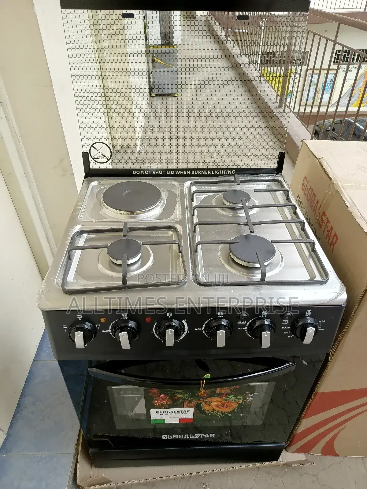 Globalstar 60cm*65cm 3gas+1e Standing Cooker Electric Oven Rotisserie