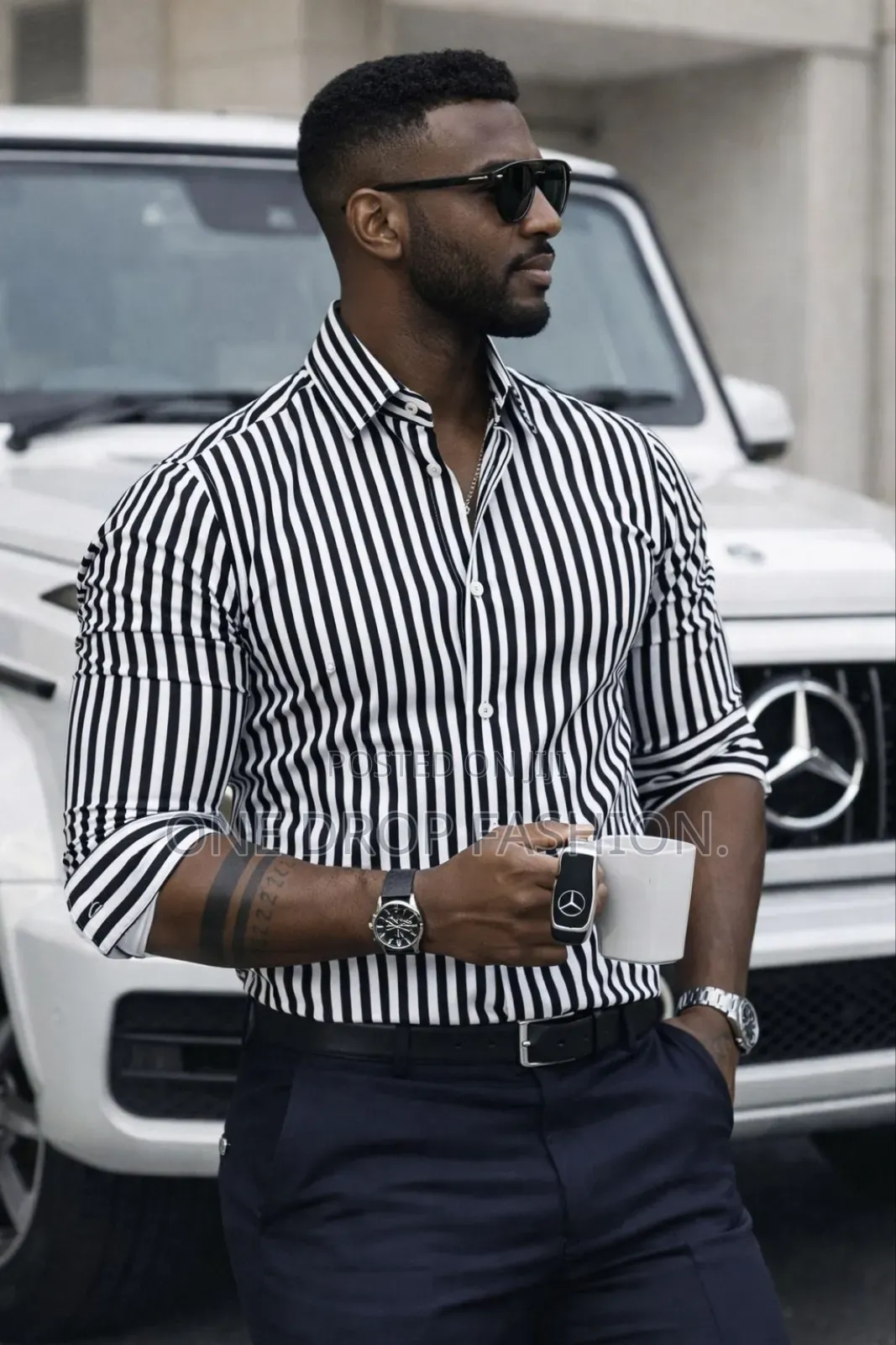 Gian Men Slim Fit Stripped Shirts
