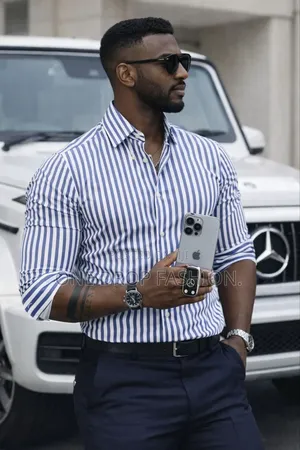 Gian Men Slim Fit Stripped Shirts