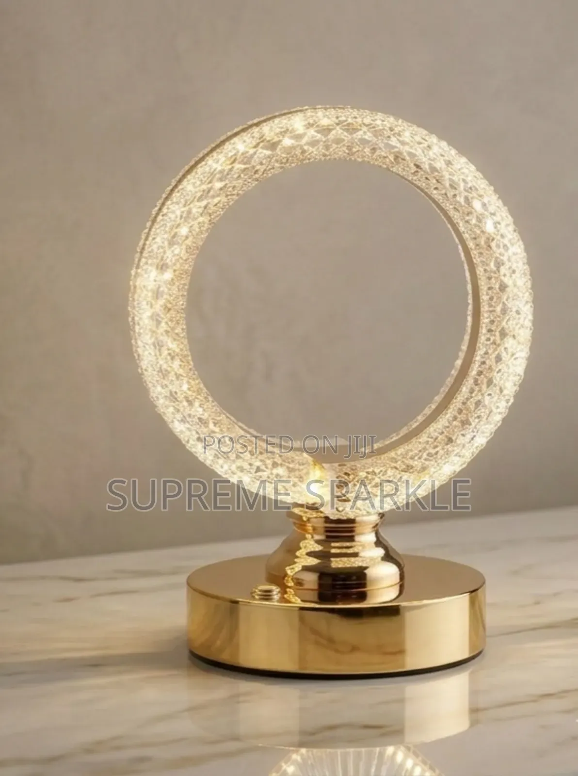 Round Crystal Table Lamp