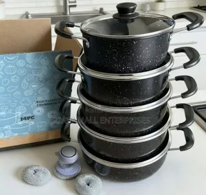 Complete 14-Piece Non-Stick Cookware Set – Versatile and Stylish
