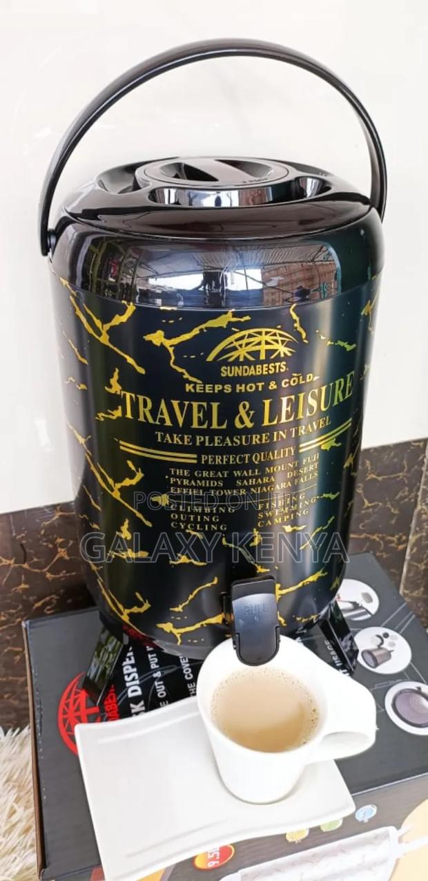 Marble White/Black Tea Urn - thumbnail 2