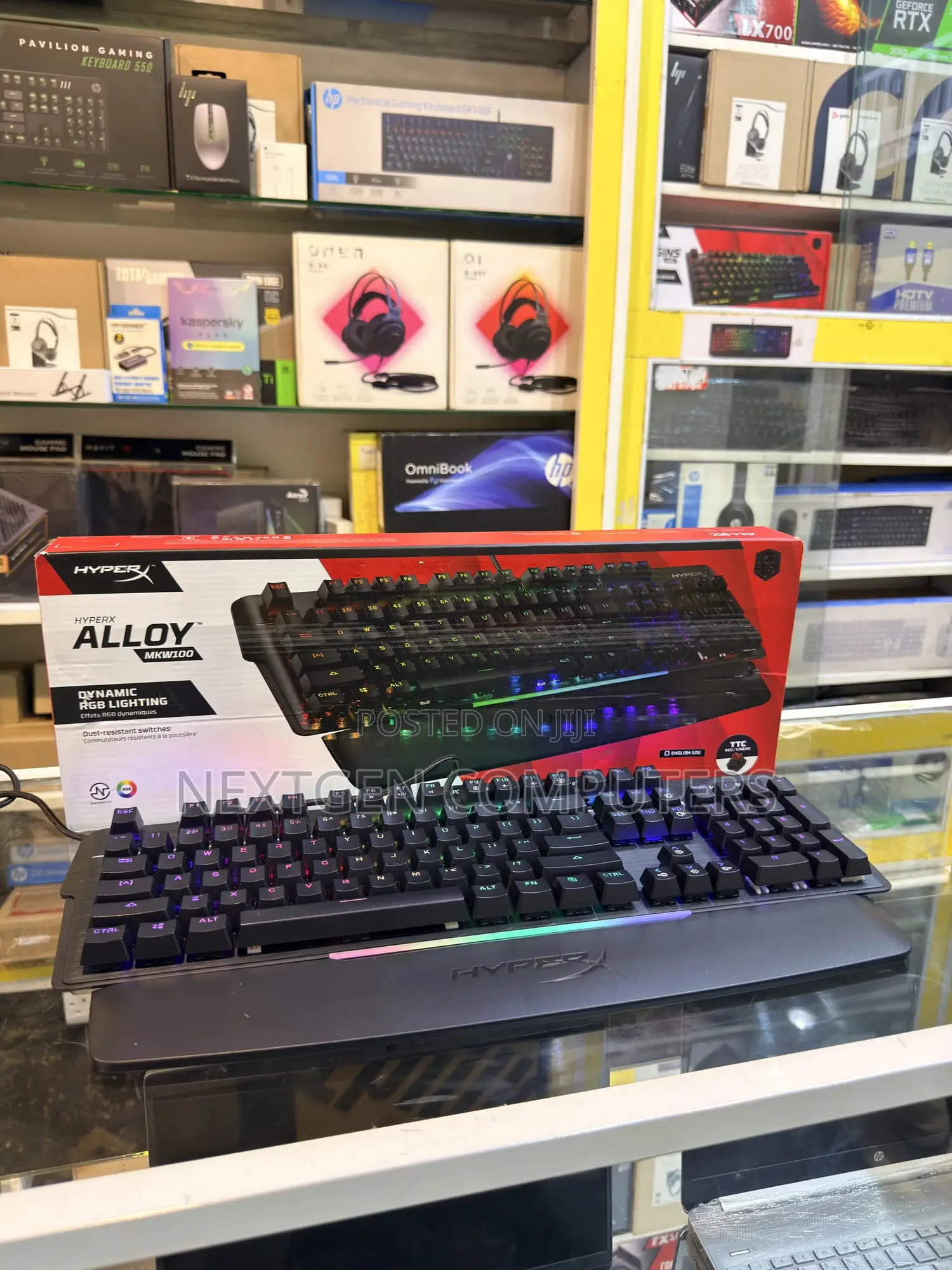Hyper X Alloy Mkw100 Mechanical RGB Gaming Keyboard With Wrist Wrest