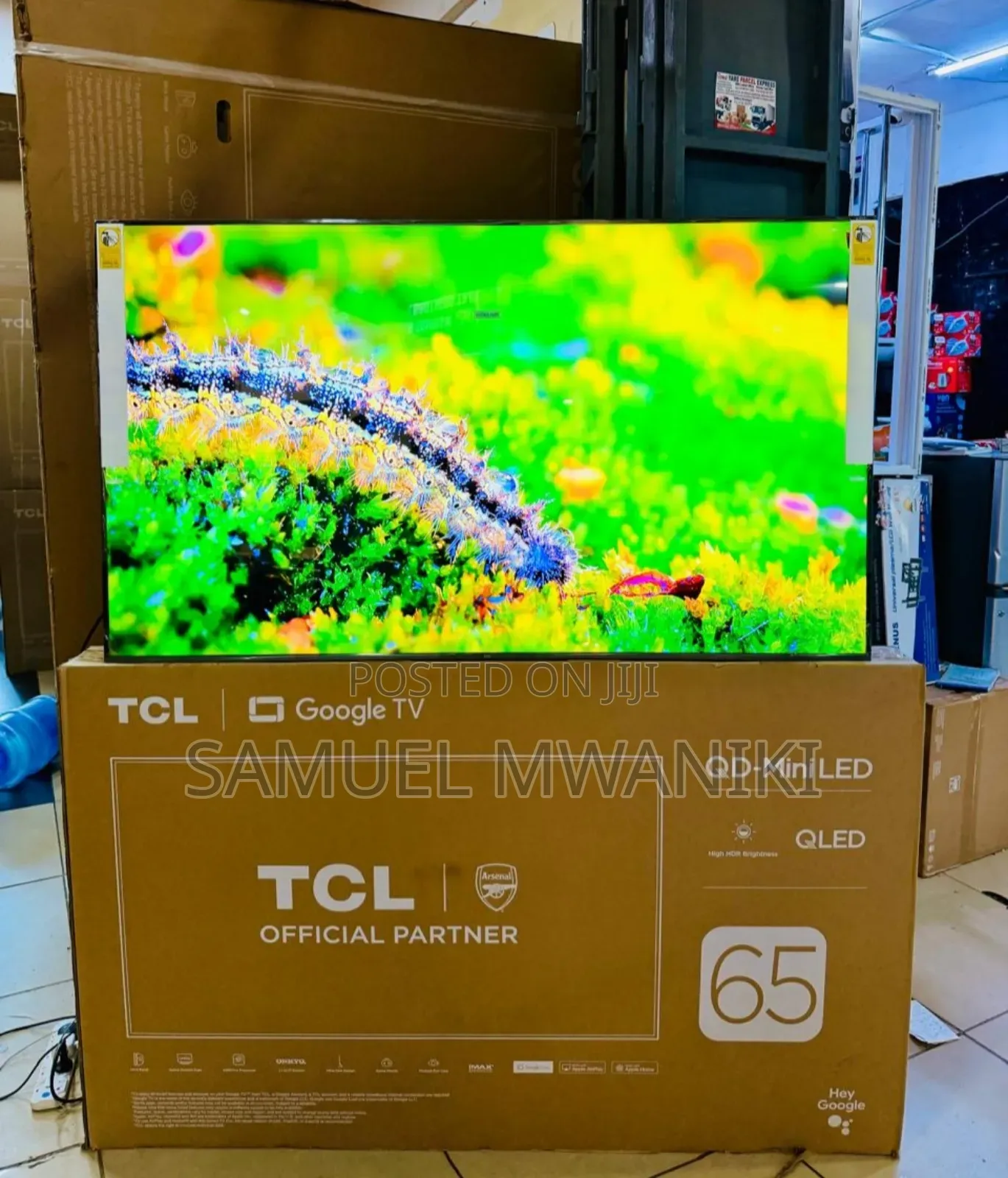 TCL 65′′ Premium Qd-Miniled Google Tv 144hz Dolby Vision and Atmos