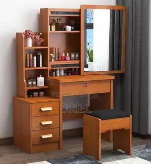 Dressing Table; Chic Bedroom Cosmetic Organizer Table
