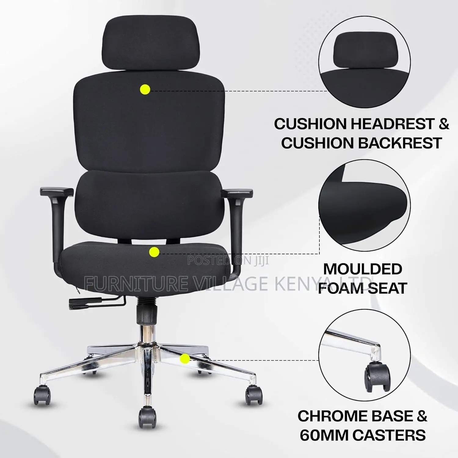Office Chair; High-back Ergonomic Office Chair