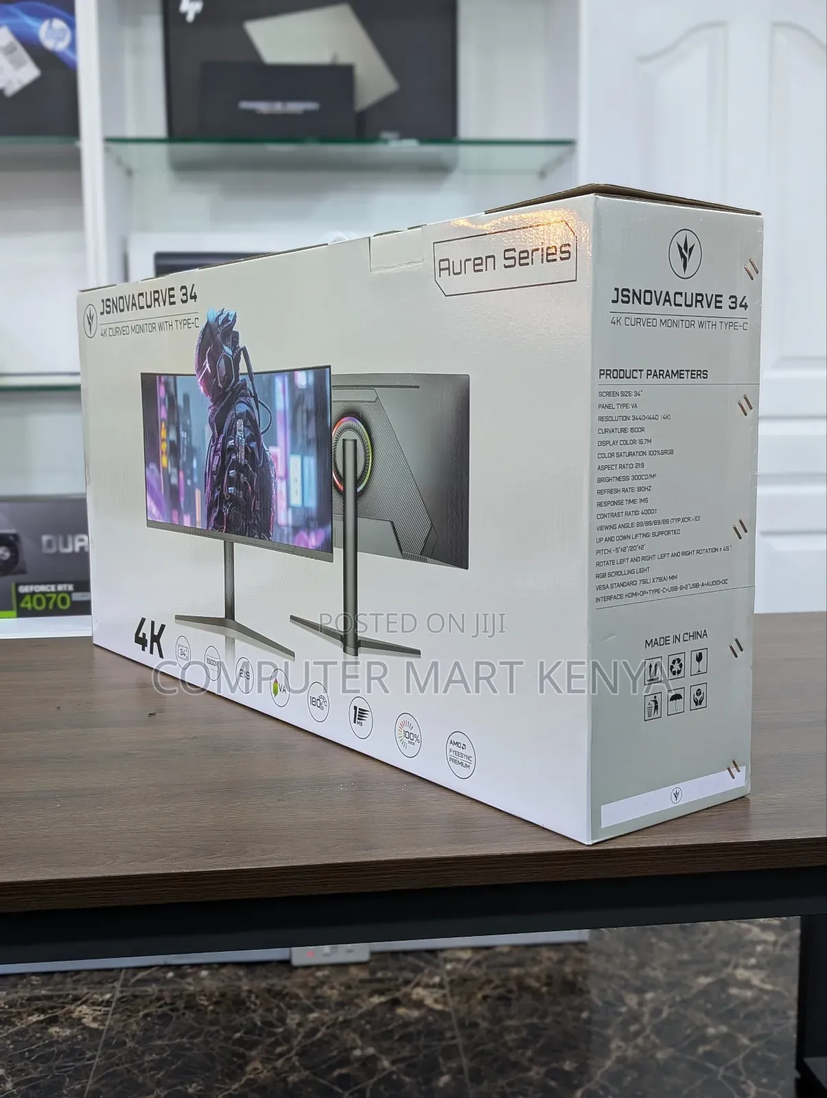New Jsnovacurve 34inch 4k Monitor With Type C