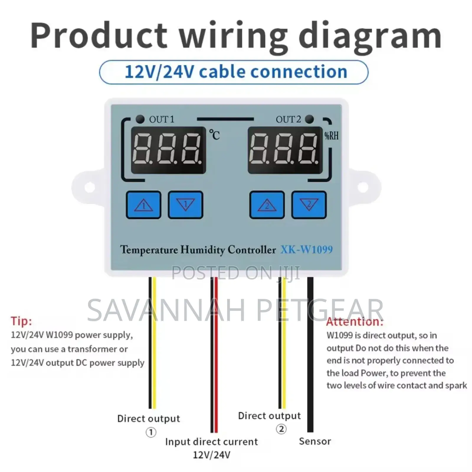 Xk-W1099 Temperature and Humidity Controller Digital Thermostat