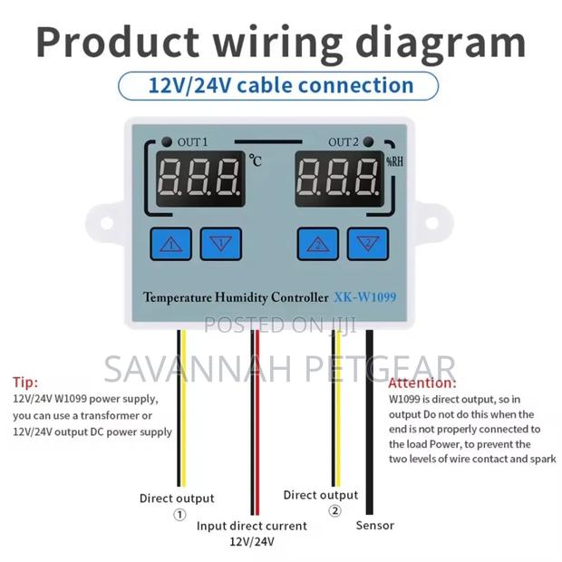 Xk-W1099 Temperature and Humidity Controller Digital Thermostat - thumbnail 4