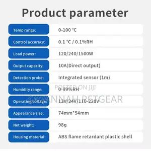 Xk-W1099 Temperature and Humidity Controller Digital Thermostat