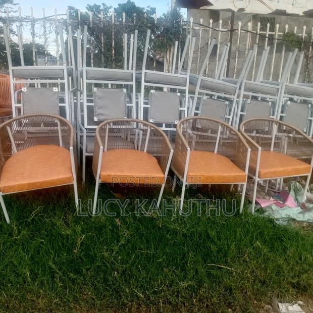 Powder Coated Weaving Outdoor Chairs